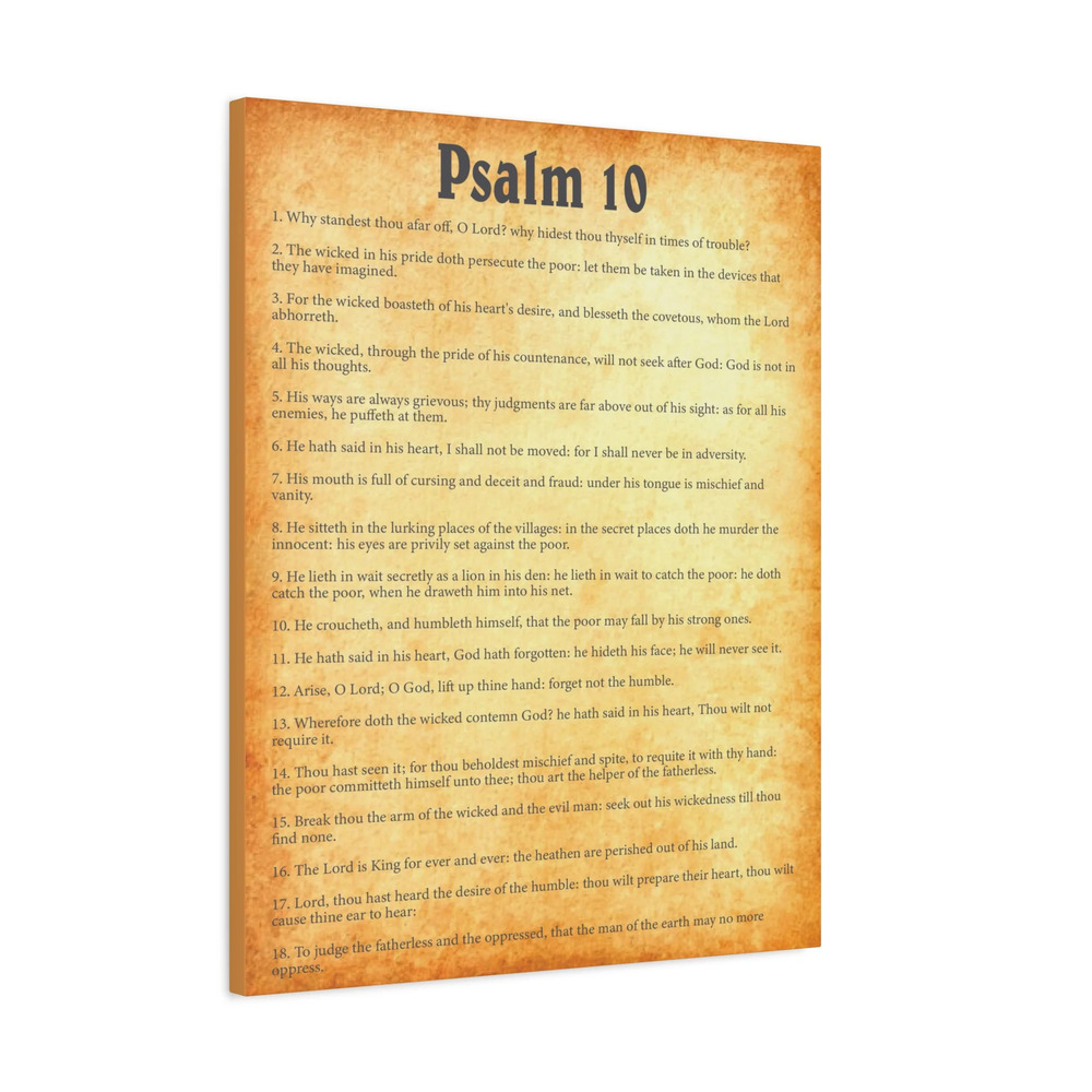 Scripture Walls Psalm 10 Gold Bible Chapter Canvas Christian Wall Art